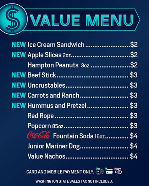 seattle mariners value games|seattle mariners value menu.